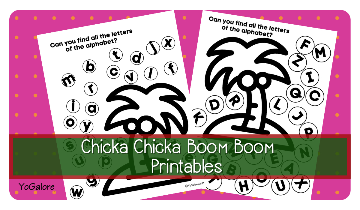 Chicka Chicka Boom Boom Printables • Yogalore And More Activities throughout Chicka Chicka Boom Boom Free Printables