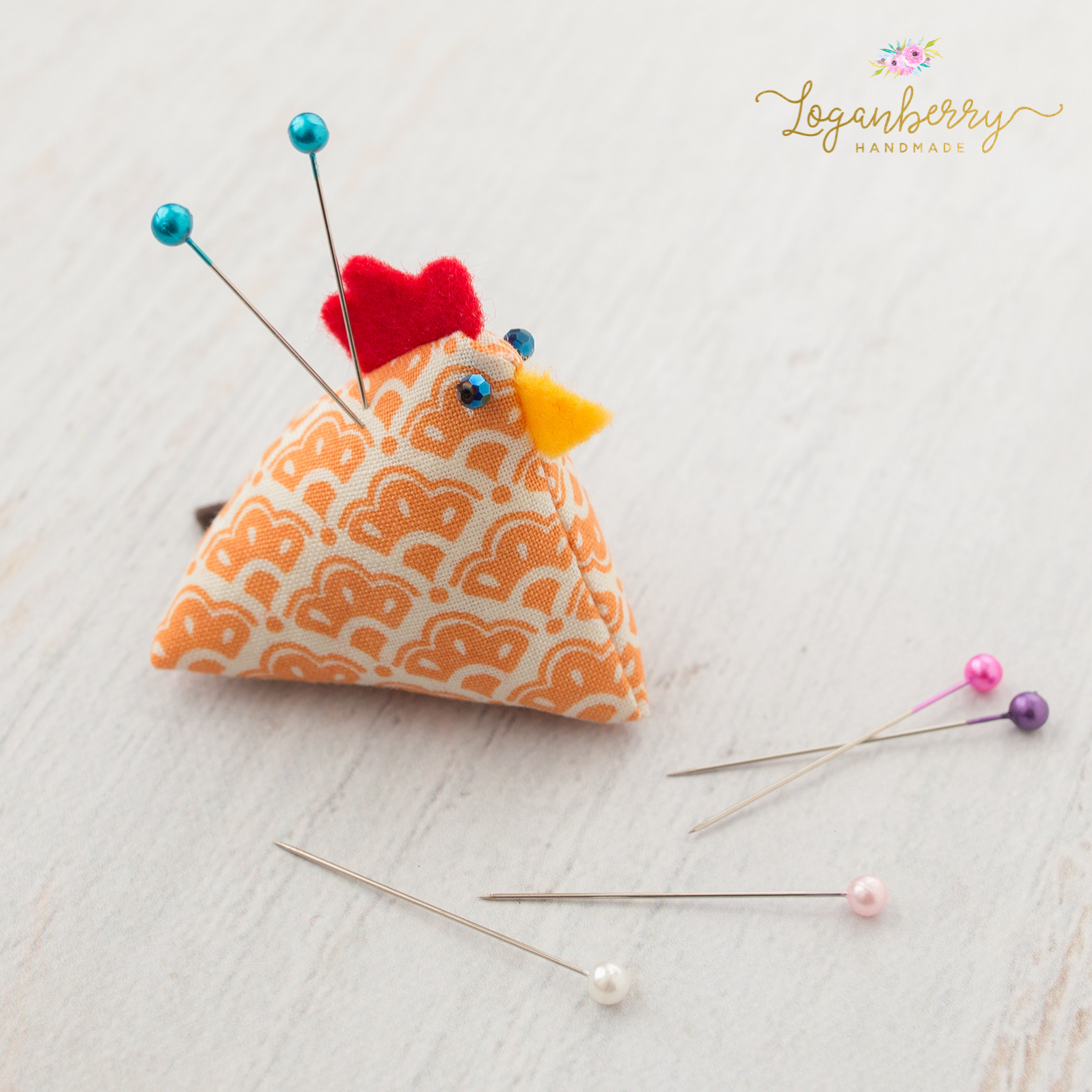 Chicken Pin Cushions Bok-Bok! » Loganberry Handmade pertaining to Free Printable Chicken Pincushion Pattern