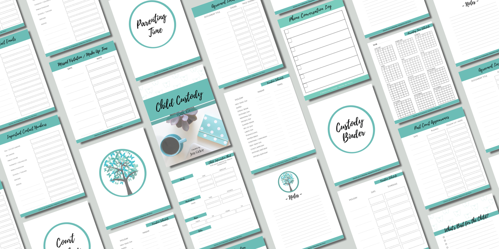 Child Custody Tool Kit (Binder Printables) |Jen Grice throughout Custody Binder Printables Free