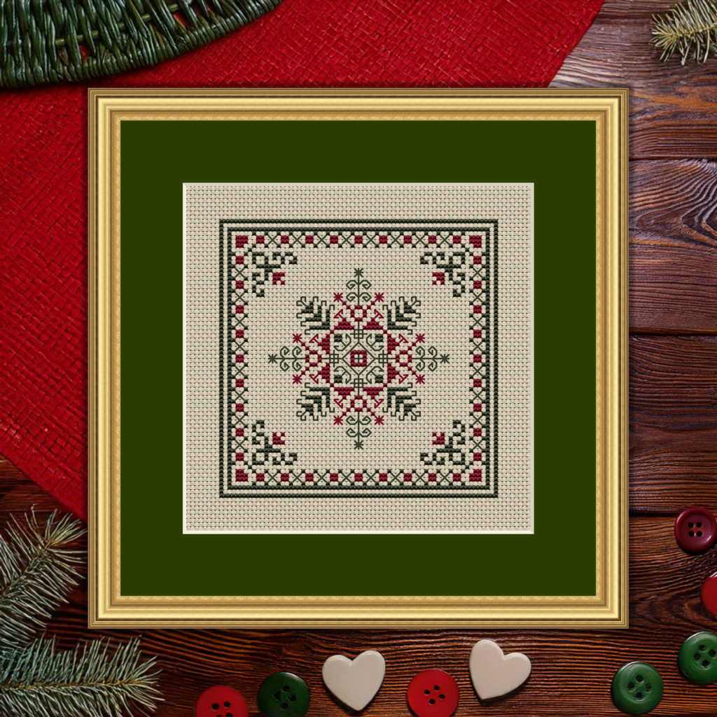 Christmas Snowflake Cross Stitch Pattern 1192 inside Free Printable Snowflake Cross Stitch Patterns