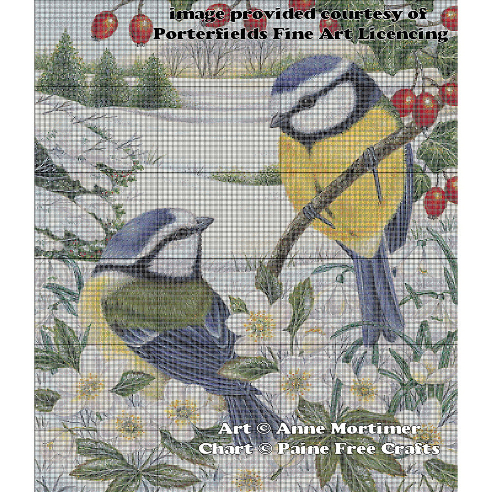 Christmas Visitors X regarding Free Printable Cross Stitch Pattern Christmas Chickadee
