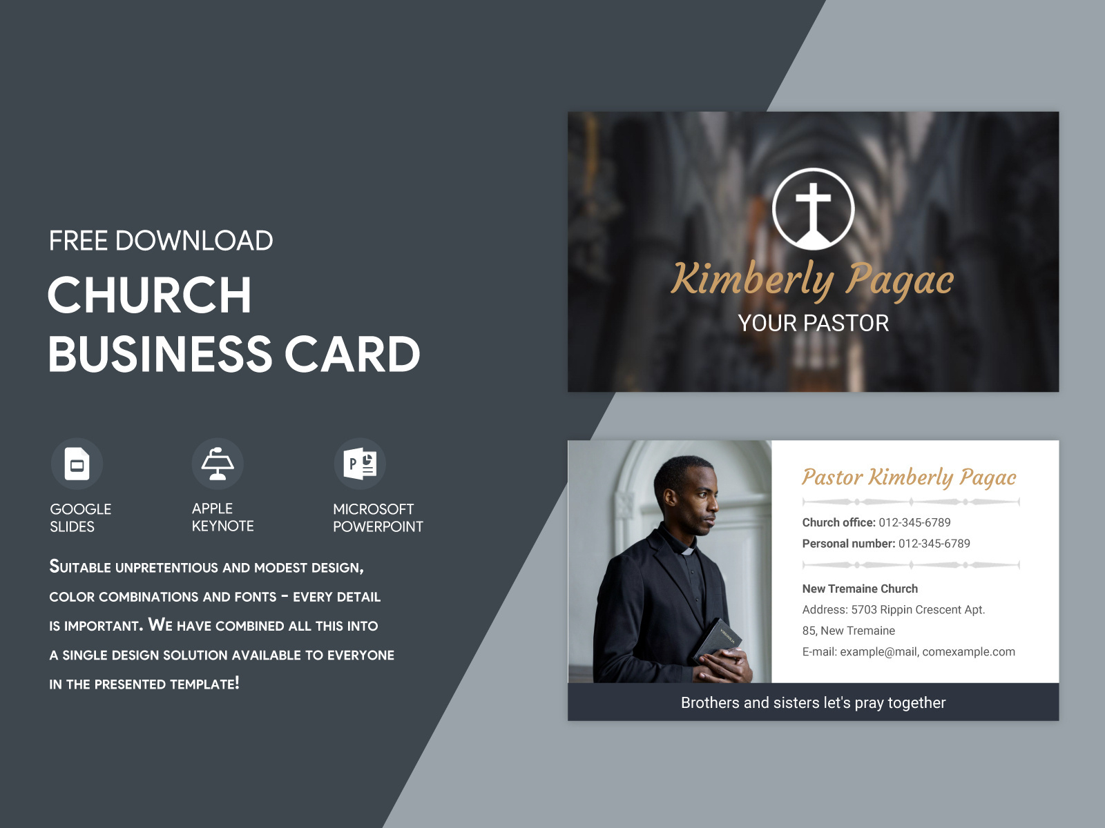 Church Business Card Free Google Docs Templategdoc On Dribbble regarding Free Printable Religious Business Card Templates