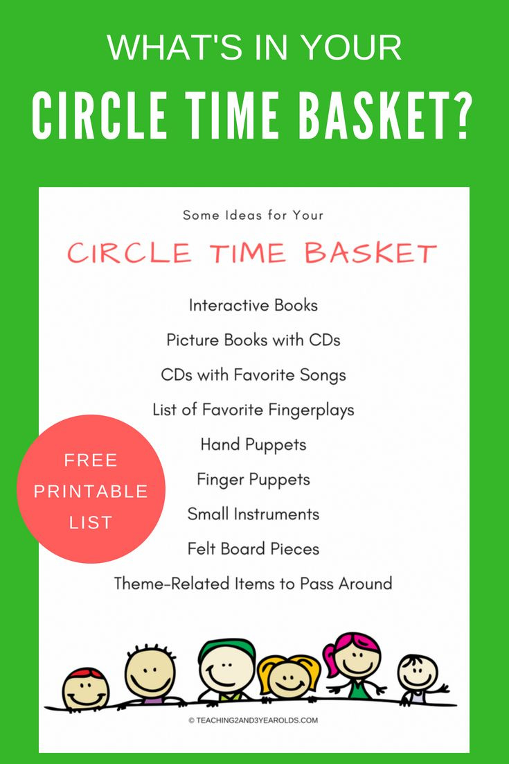 Circle Time Basket Printable inside Free Circle Time Printables
