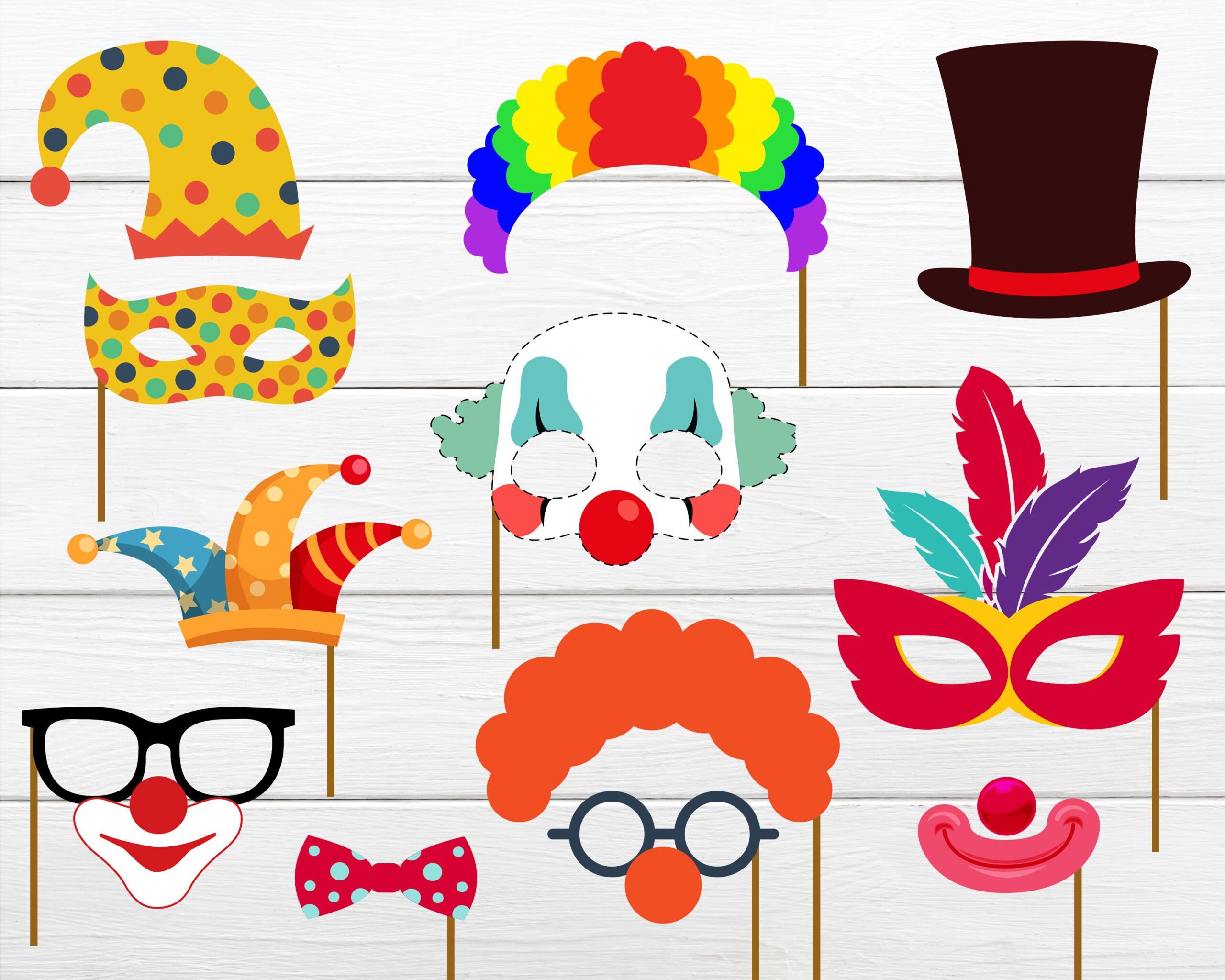 Circus Party Props. Circus Photo Booth Props Circus Printable intended for Free Printable Carnival Photo Booth Props