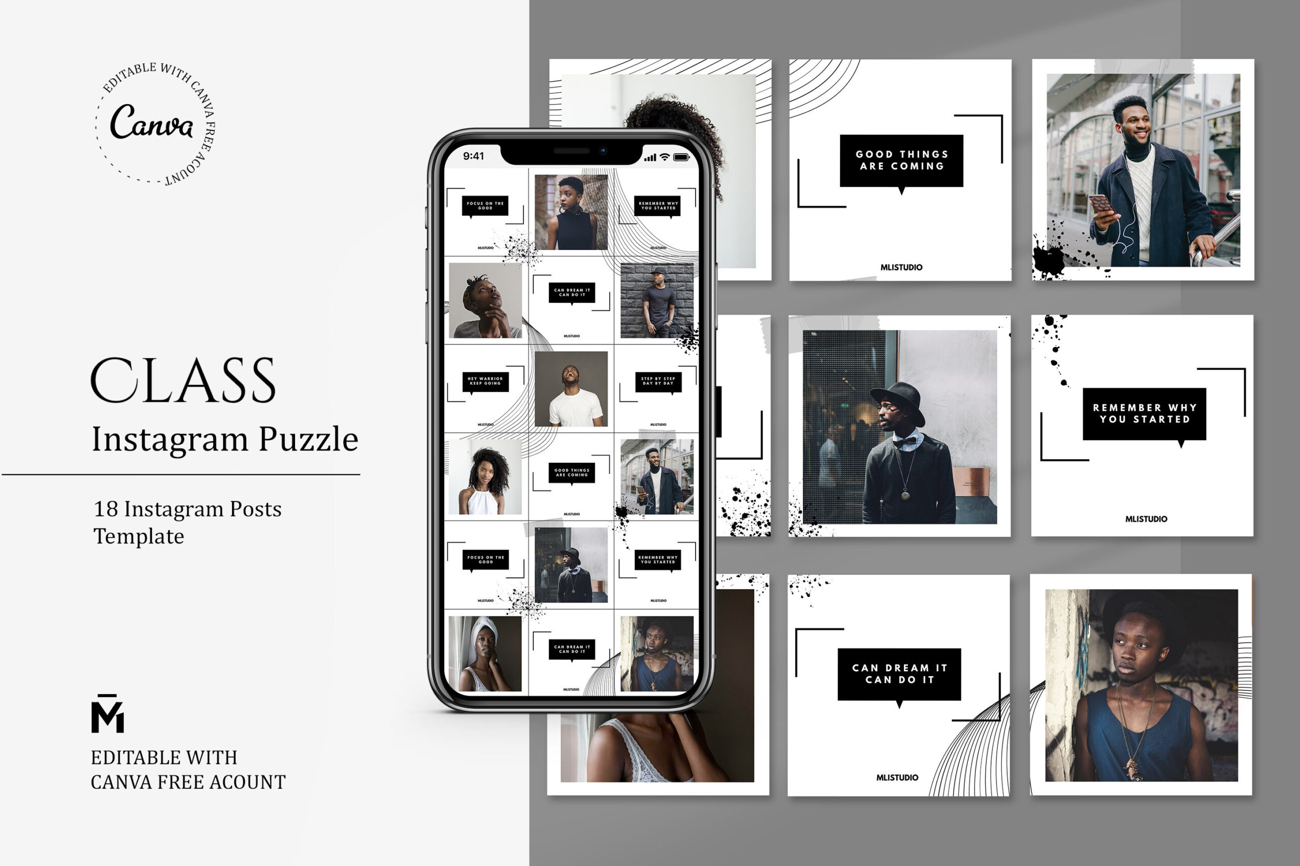 Class Puzzle Template For Instagram - Editable With Canva throughout Free Instagram Puzzle Template Canva