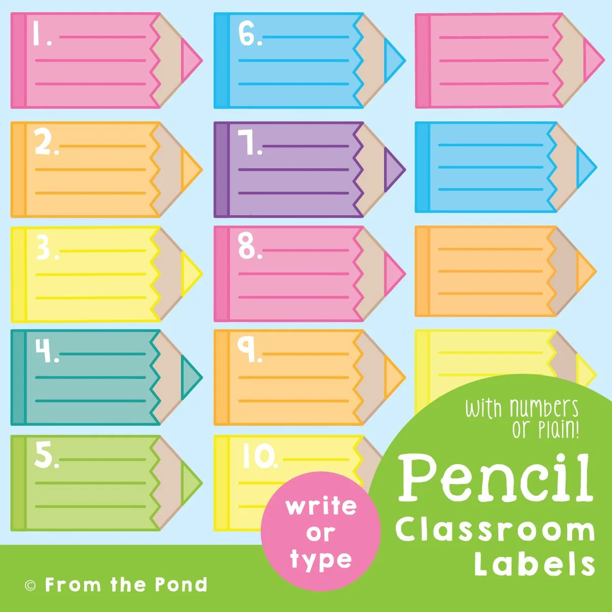 Classroom Labels To Organize Your Classroom Equipment. — From The Pond in Classroom Subject Labels Free Printable