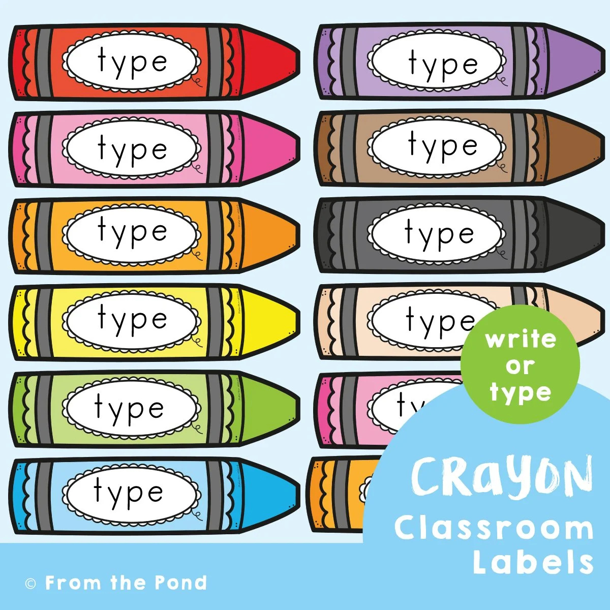 Classroom Labels To Organize Your Classroom Equipment. — From The Pond with regard to Free Printable Classroom Labels With Pictures