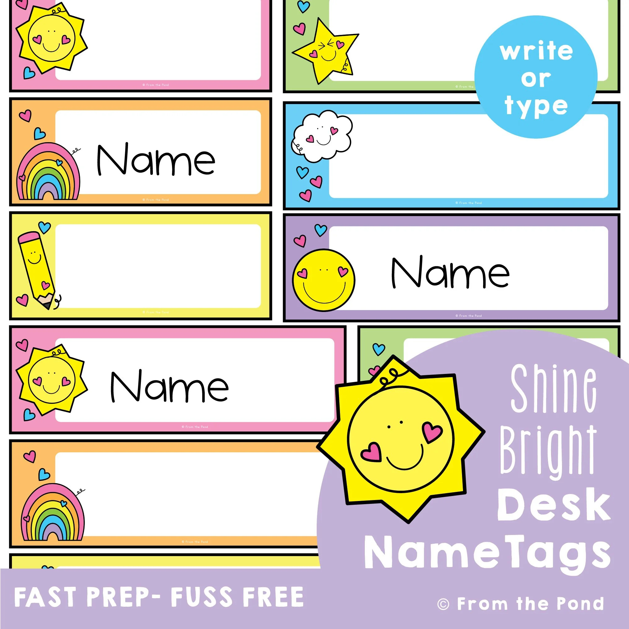 Classroom Labels To Organize Your Classroom Equipment. — From The Pond within Free Printable Cubby Tags