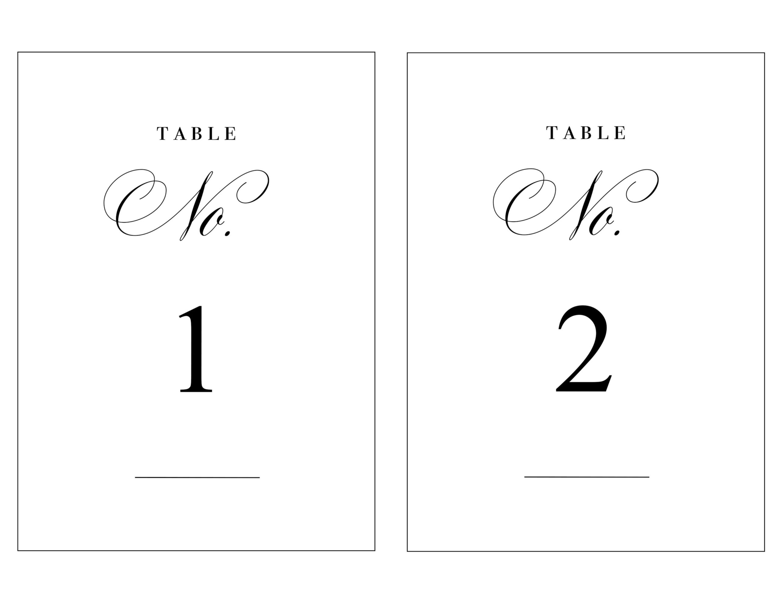 Classy Table Numbers | Set Of 30 | Instant Digital Download | 5×7 with regard to Free Table Number Templates 5x7