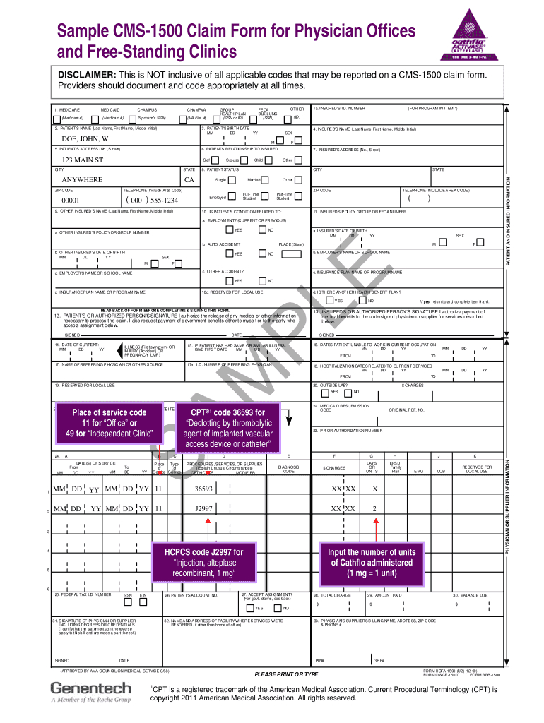 Cms 1500 Form Fillable - Fill Online, Printable, Fillable, Blank in Free Fillable Cms 1500 Template