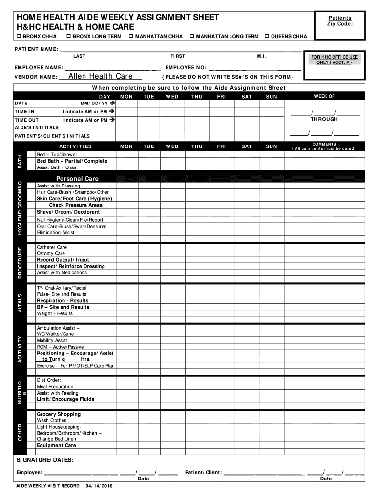 Cna Flow Sheet - Fill Online, Printable, Fillable, Blank | Pdffiller in Free Cna Assignment Sheet Templates