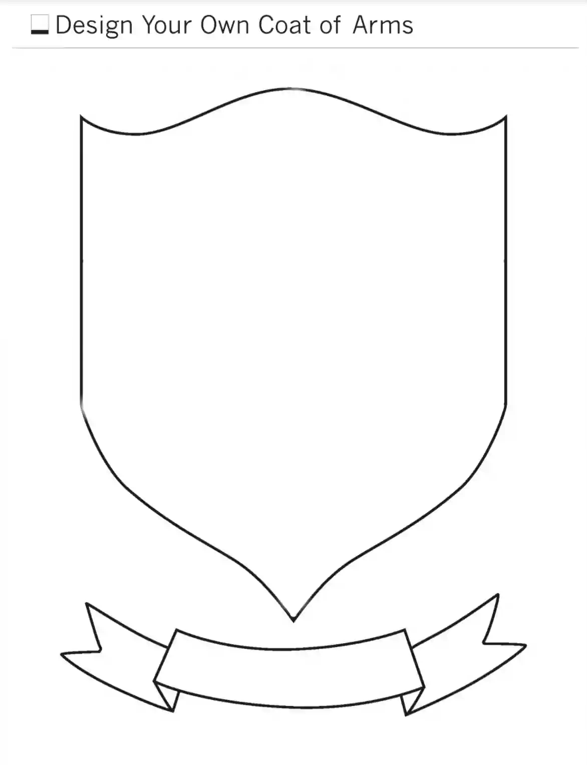 Coat Of Arms Template ≡ Fill Out Printable Pdf Forms Online inside Free Printable Shield Pattern