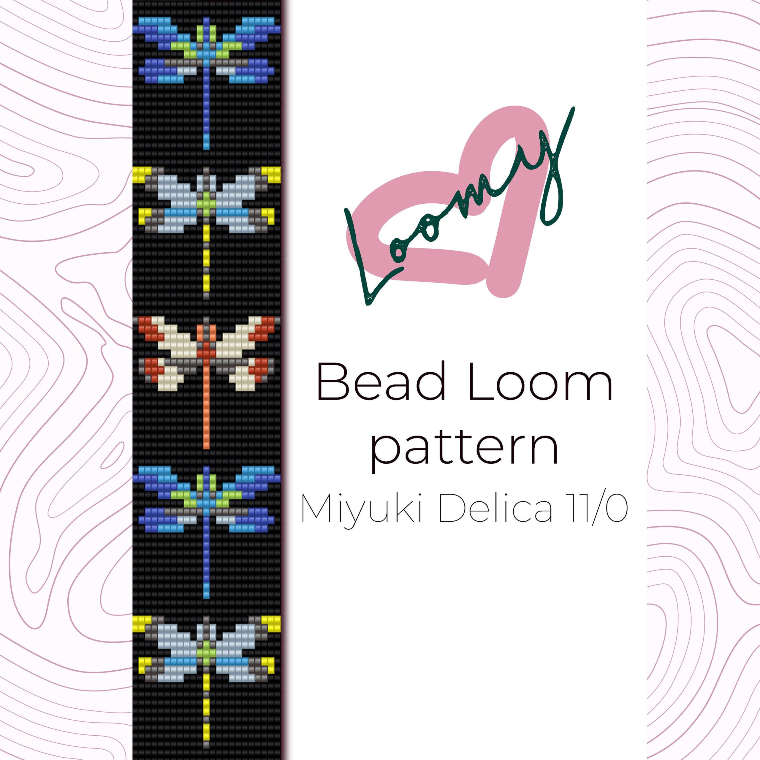 Coloful Dragonflies - Bead Loom Pattern - Loom Bracelet Pattern inside Free Dragonfly Loom Pattern Printable