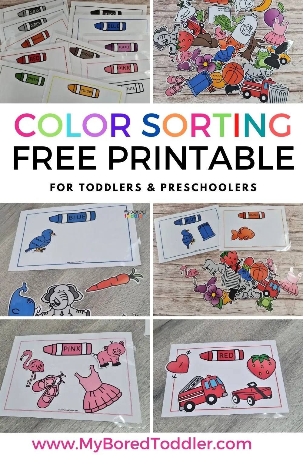 Color Matching Free Printable For Toddlers - My Bored Toddler within Free Color Matching Printables