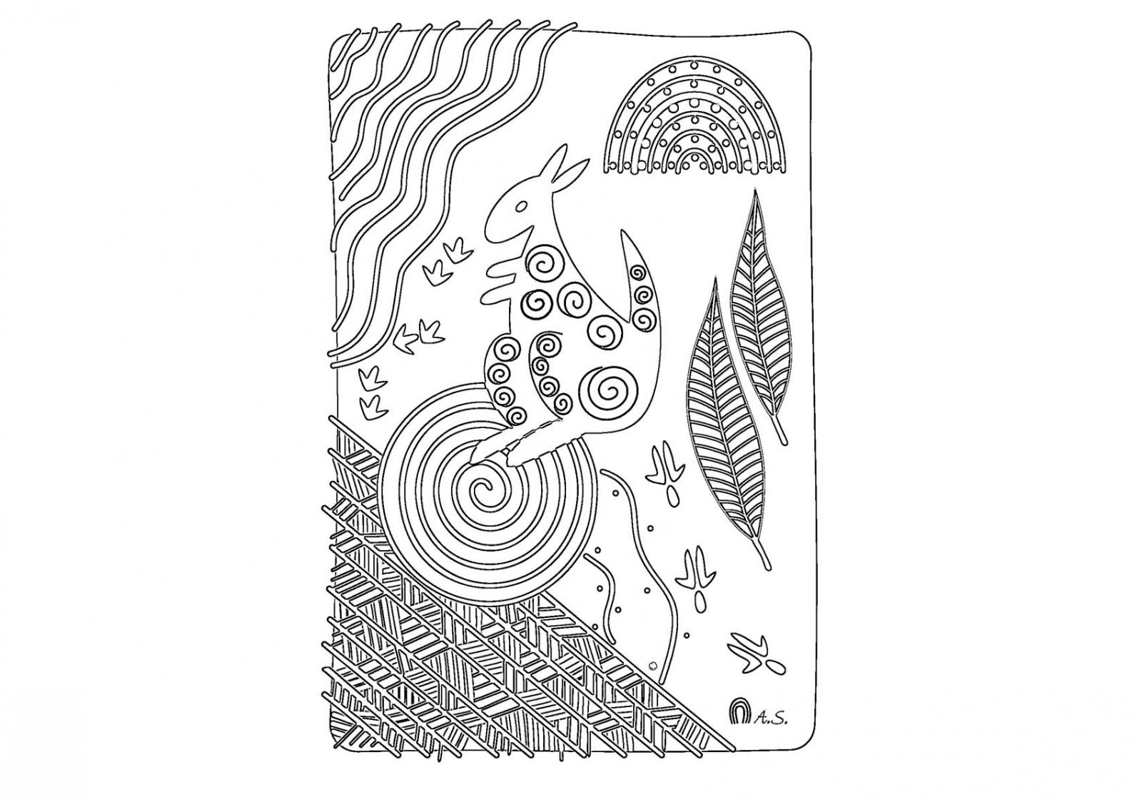 Colouring Sheets: Yarn Strong Sista - Vacca regarding Free Printable Aboriginal Art