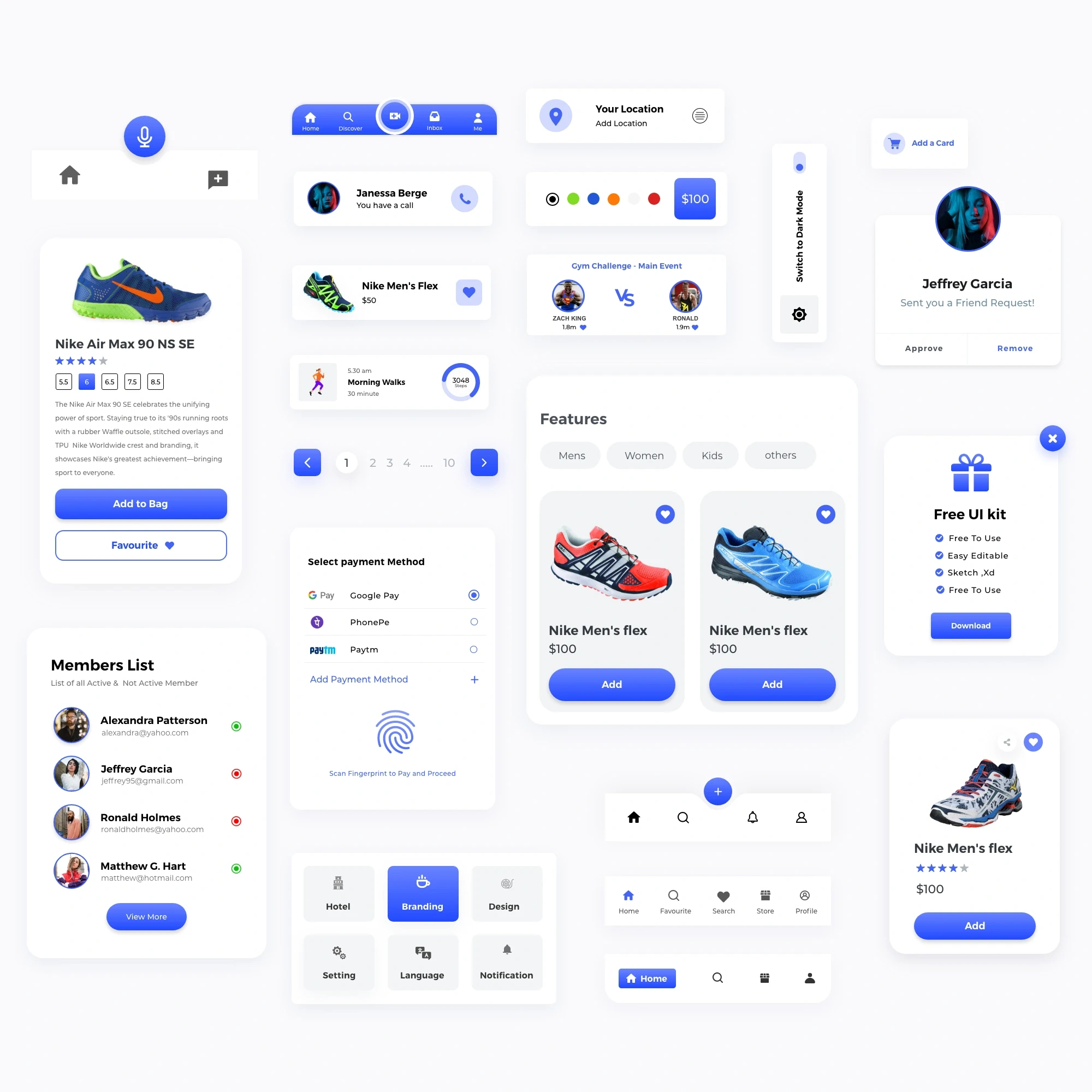 Components Free Ui Kit For Adobe Xd - Uistore.design regarding Uikit Free Templates