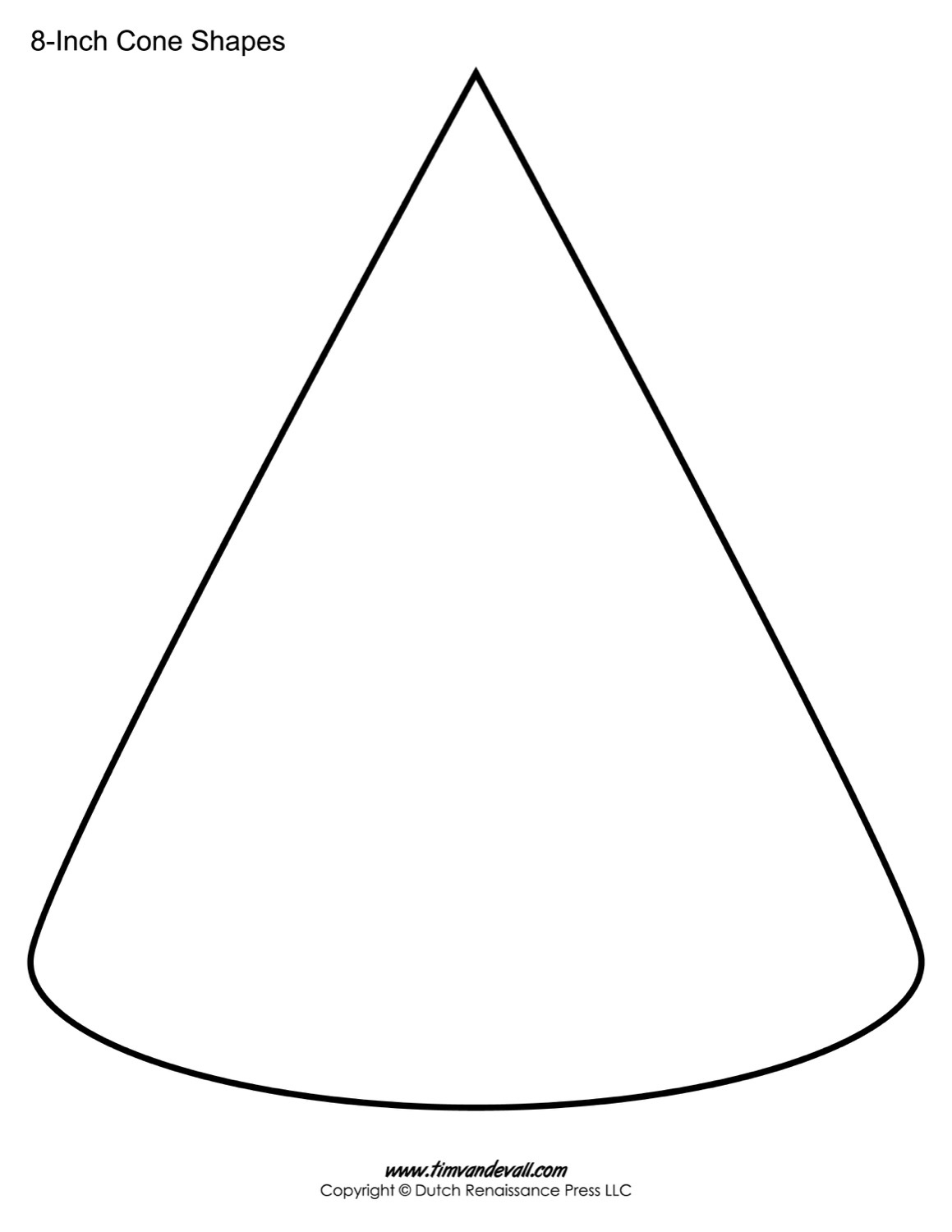 Cone Templates | Free Printable Cone Shape Pdfs intended for Free Cone Template