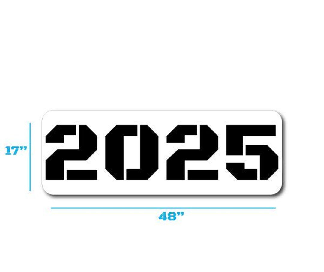 Cookie Stencil Holder 2025 Number Stencil - Reusable 5.5&amp;quot;X5.5 with 2025 Number Stencil Printable