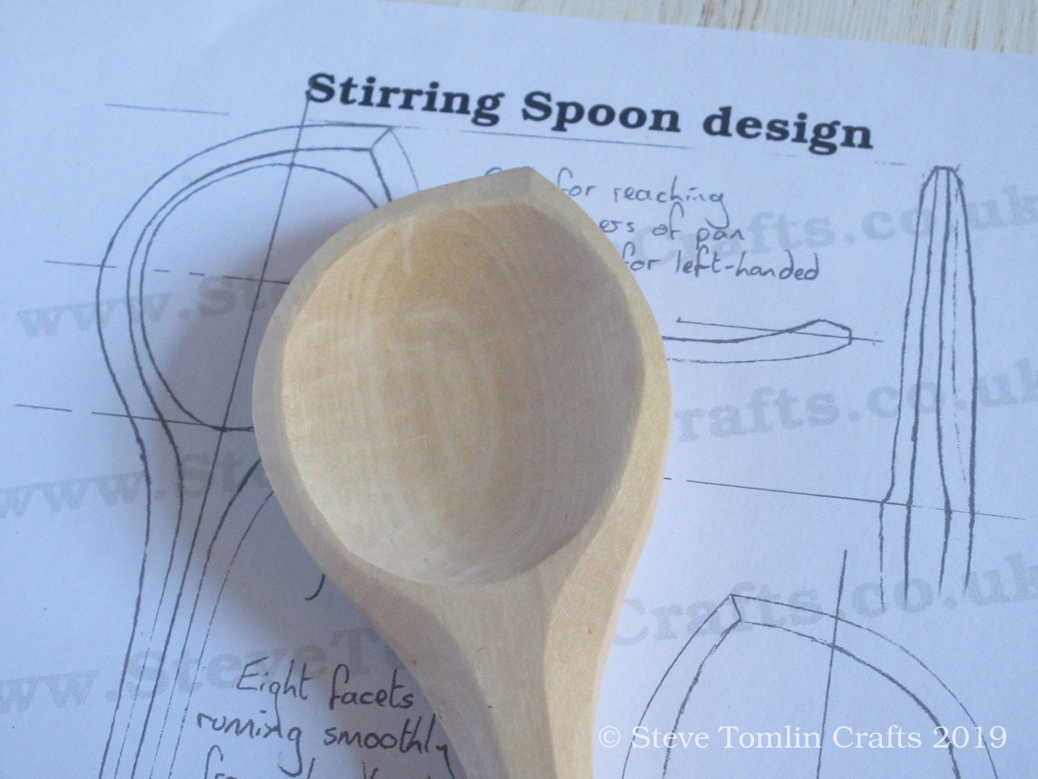 Cooking Spoon Wood Carving Template - Etsy Uk regarding Beginner Free Pattern Printable Spoon Carving Templates