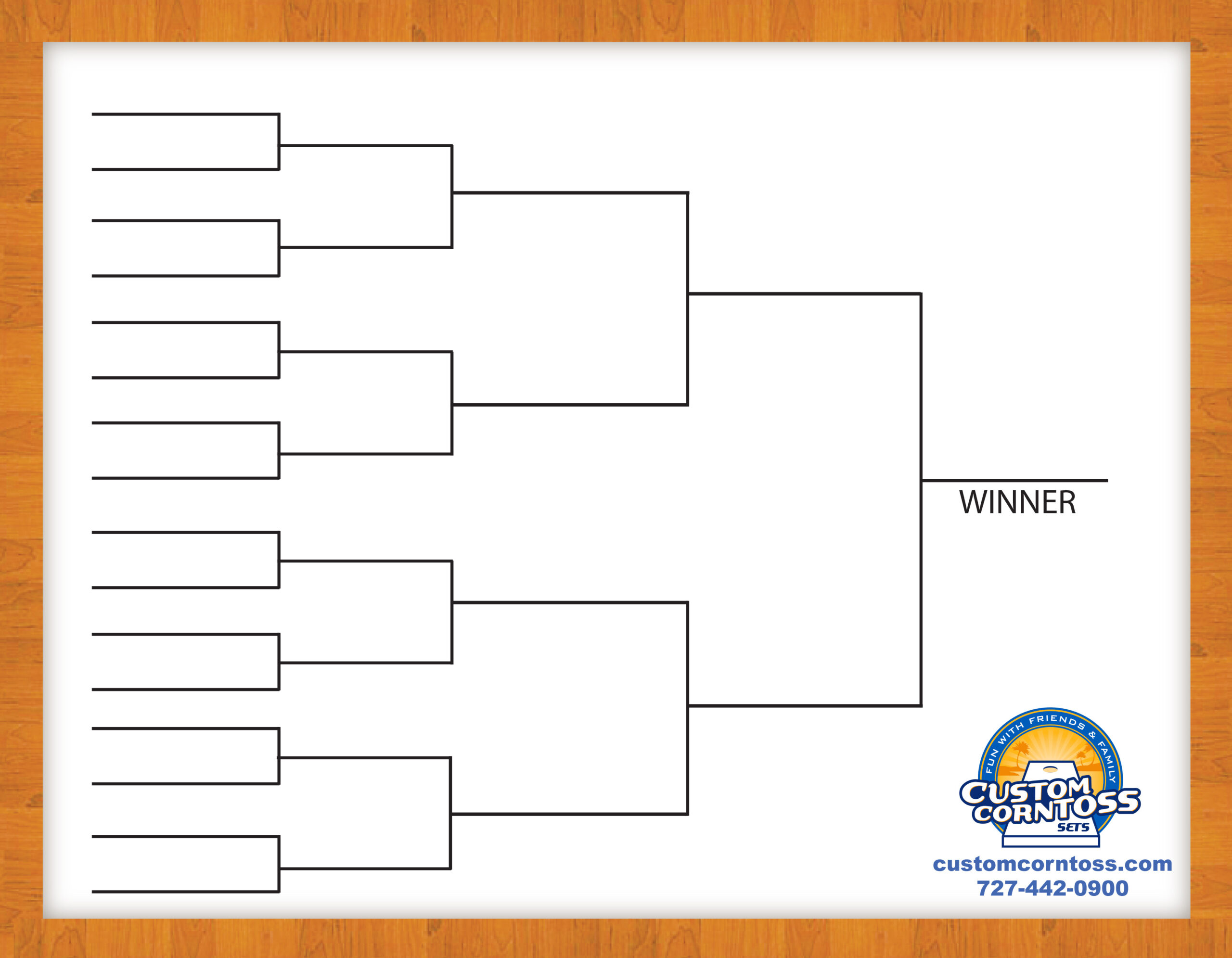 Cornhole Tournament Brackets - Custom Corntoss in Free Printable Brackets