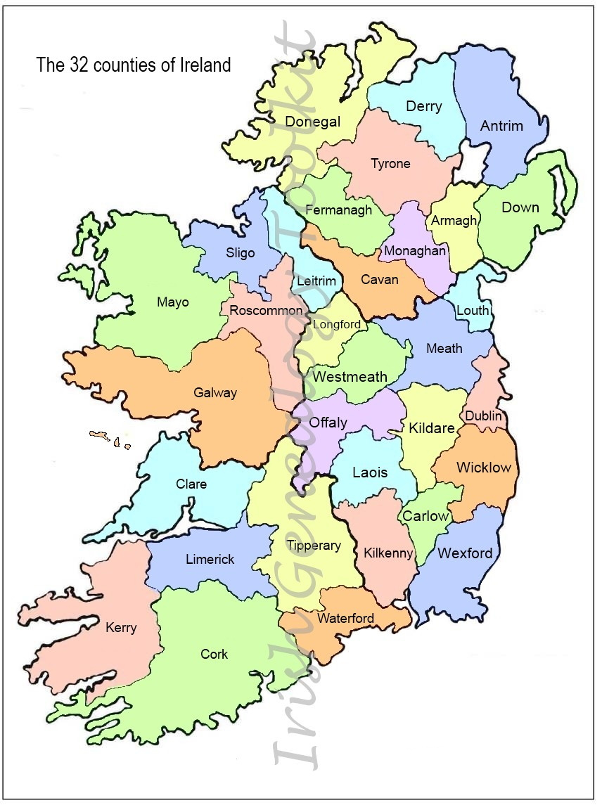 County Map Of Ireland: Free To Download intended for Map Of Ireland Printable Free