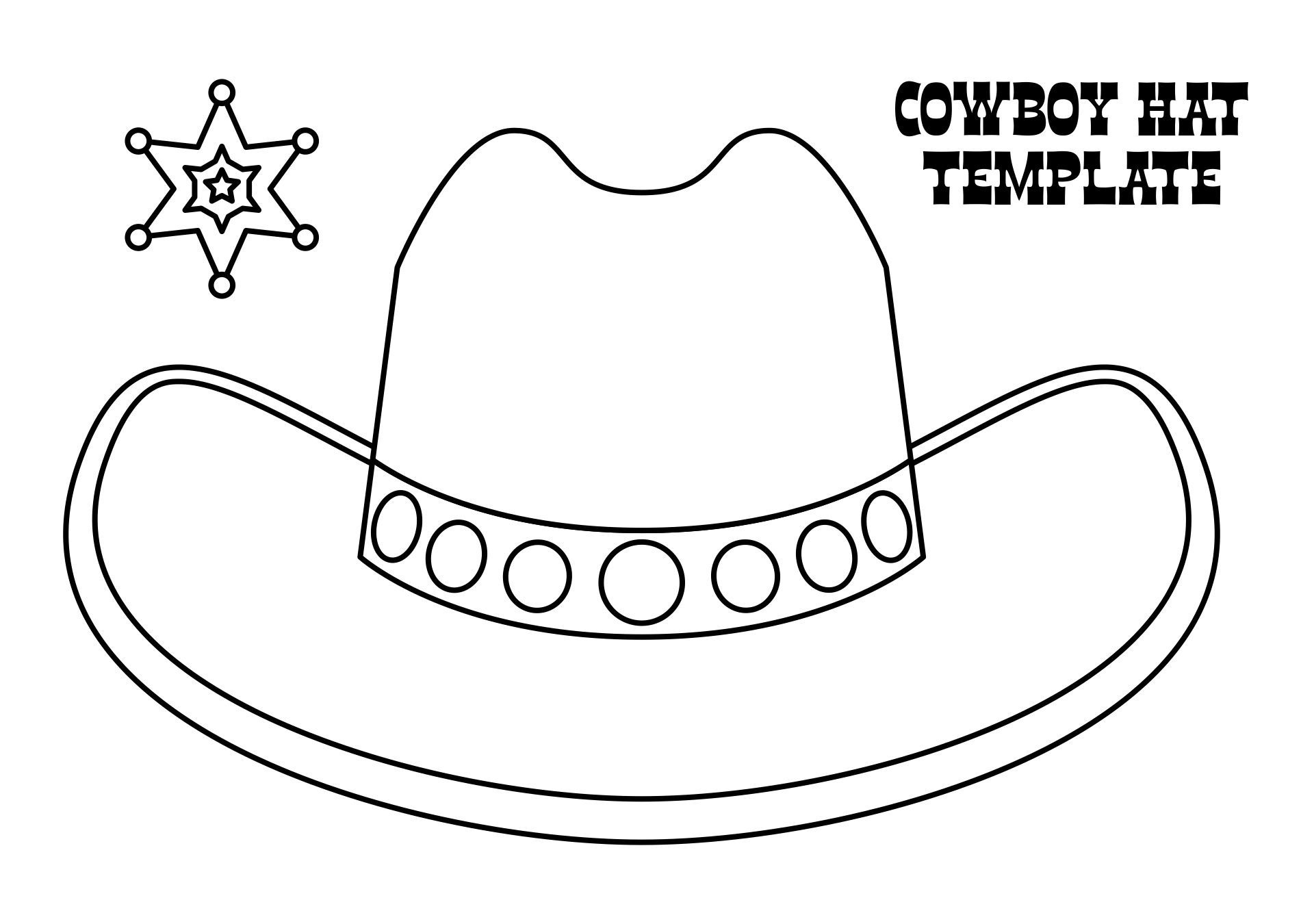 Cowboy Hat Template - 10 Free Pdf Printables | Printablee intended for Free Printable Cowboy Hat Stencil