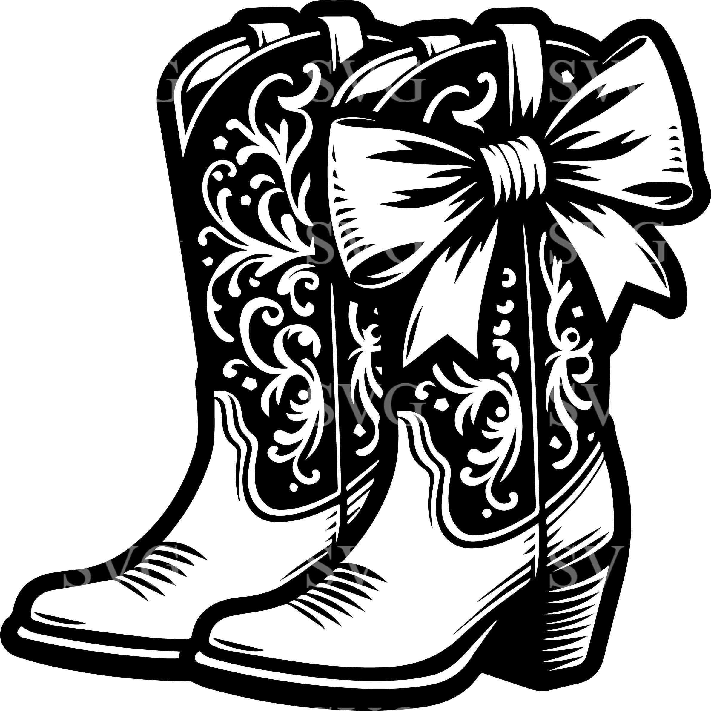 Cowgirl Boots Svg Free - Shop On Pinterest in Free Printable Cowboy Boot Stencil