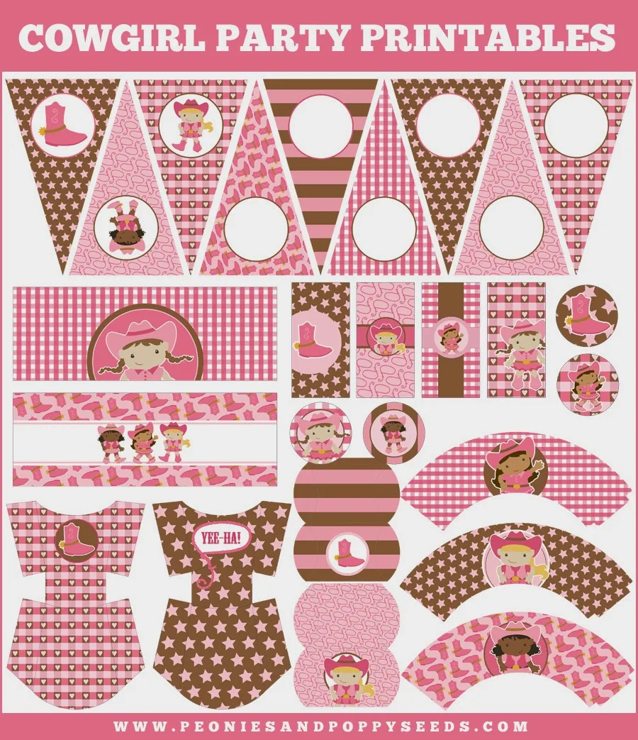 Cowgirl Free Printable Kit. - Oh My Fiesta! In English pertaining to Cowgirl Free Printables