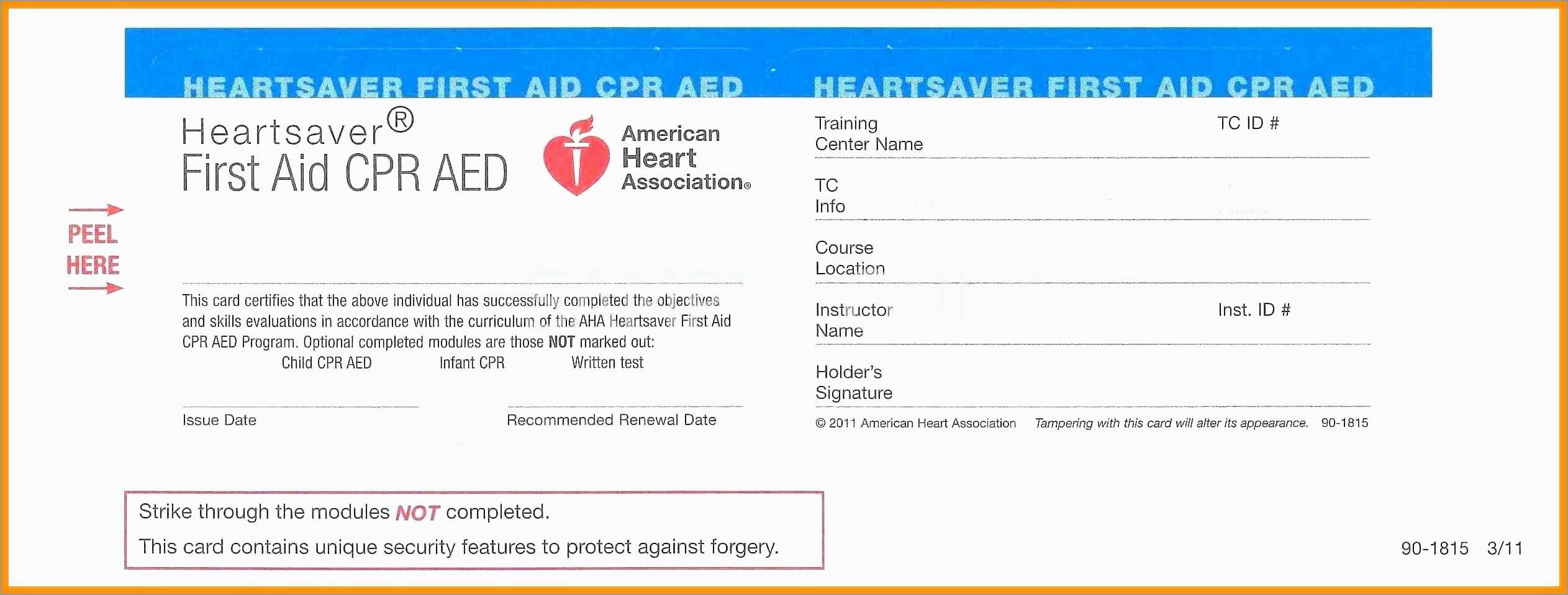 Cpr Card with regard to Free Cpr Card Template