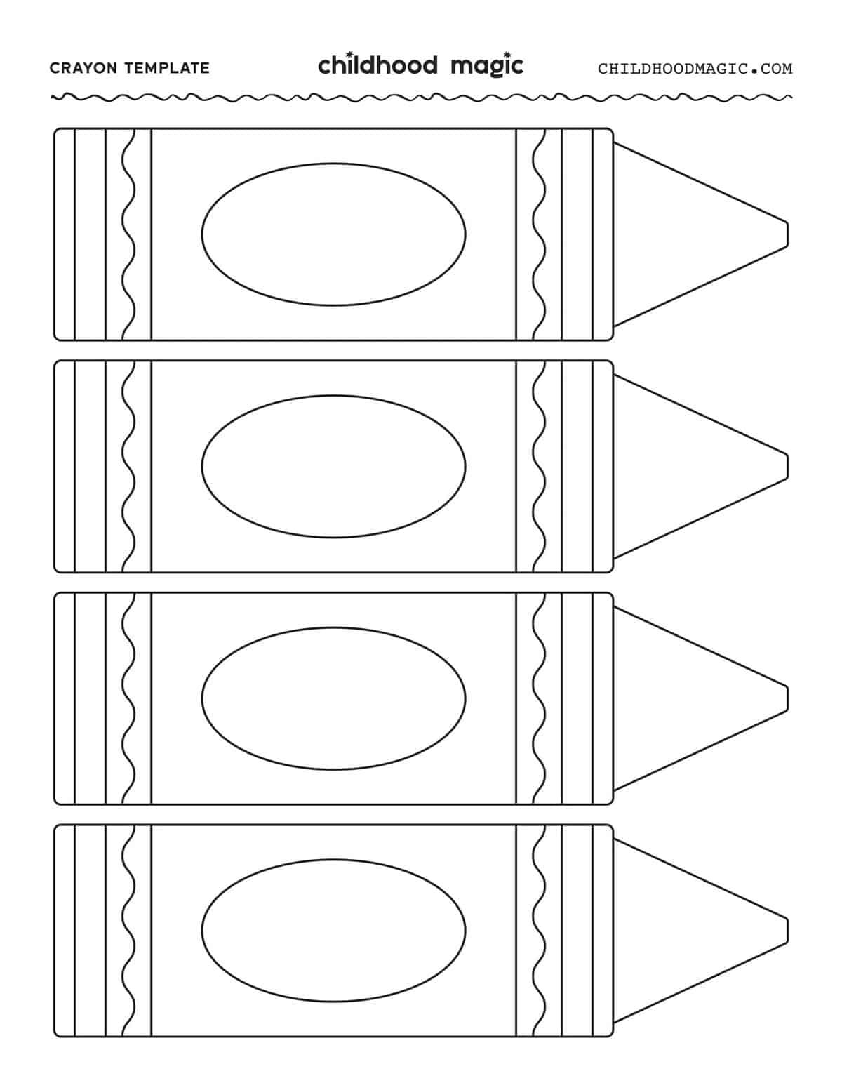 Crayon Template - Childhood Magic with regard to Free Printable Crayon Labels