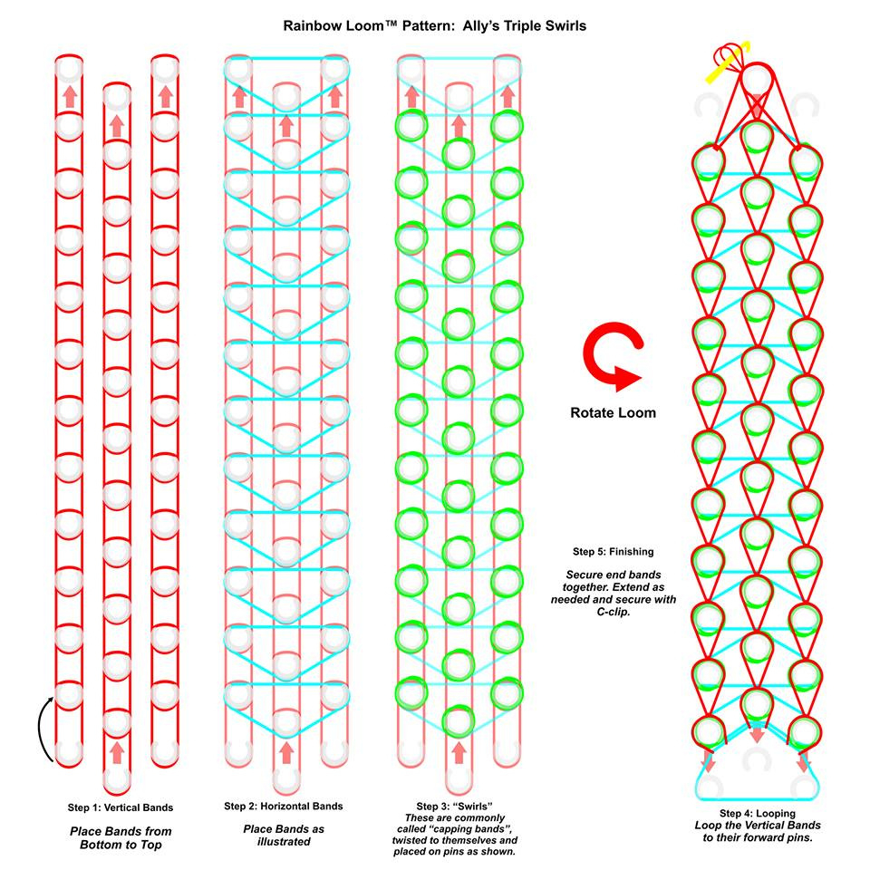 Crazy Loom Patterns Bracelet Patterns Large How To Do A in Free Printable Loom Band Patterns