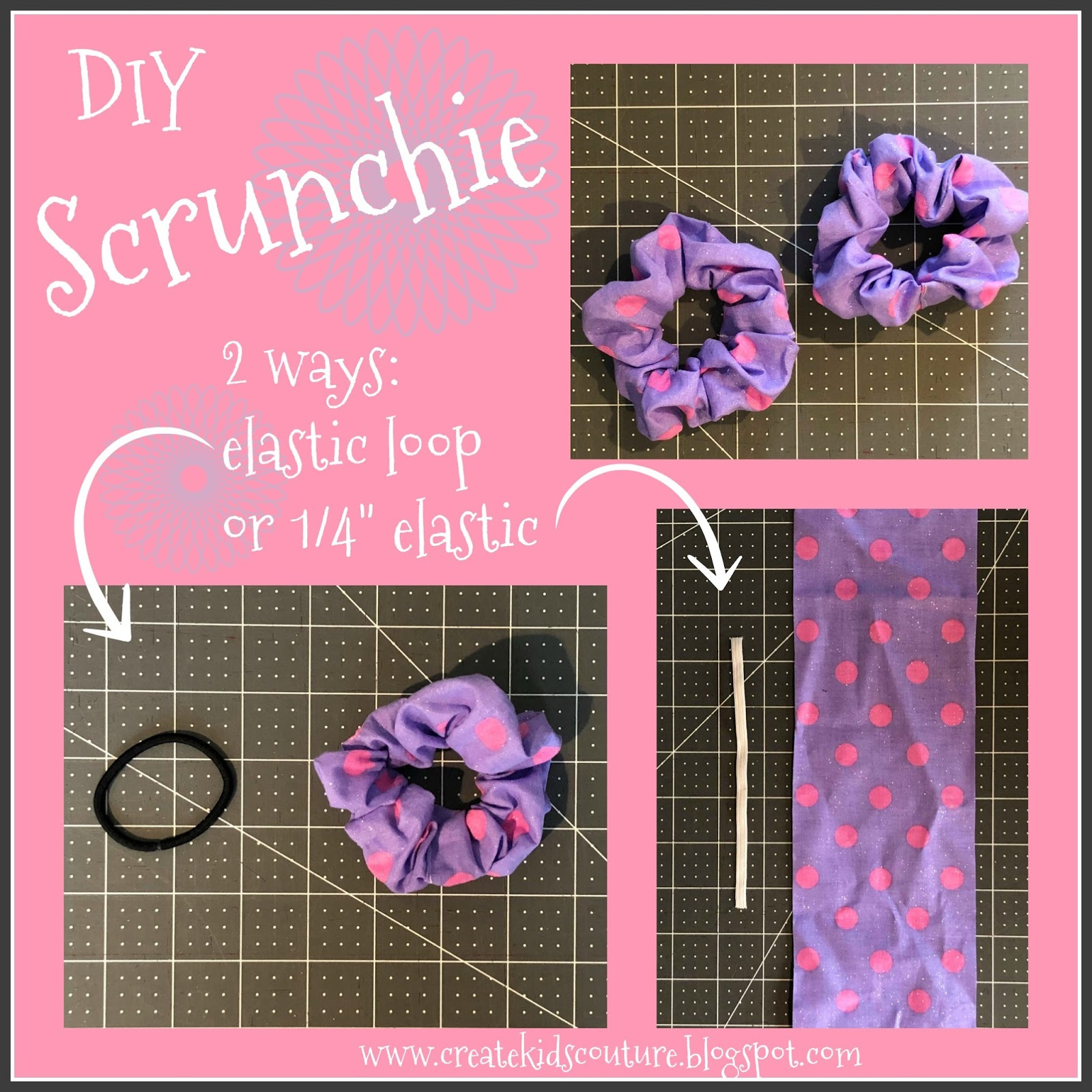 Create Kids Couture: Diy Hair Scrunchies pertaining to Free Printable Scrunchie Pattern
