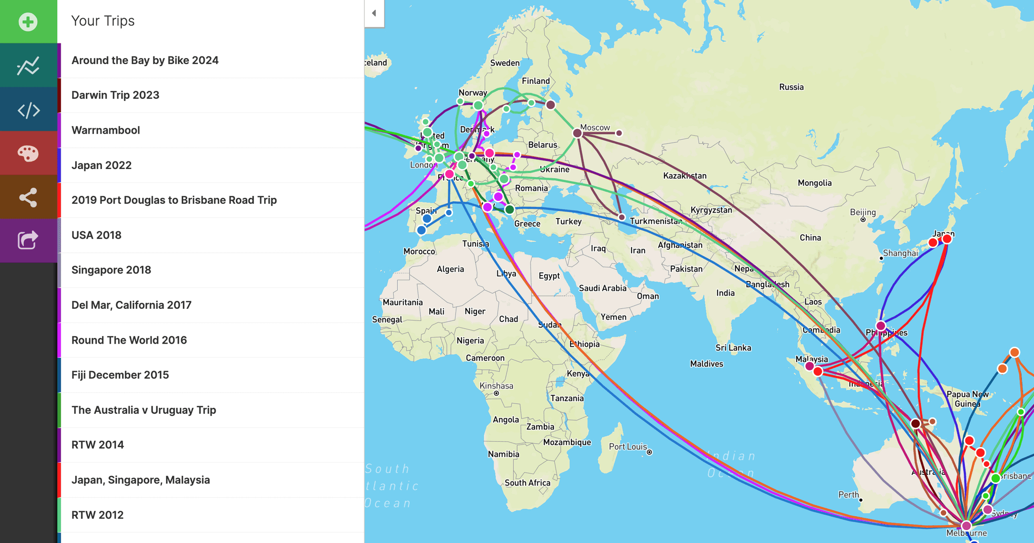 Create Your Free Travel Map - Map Your Trip Itinerary On with regard to Free Printable Maps And Directions