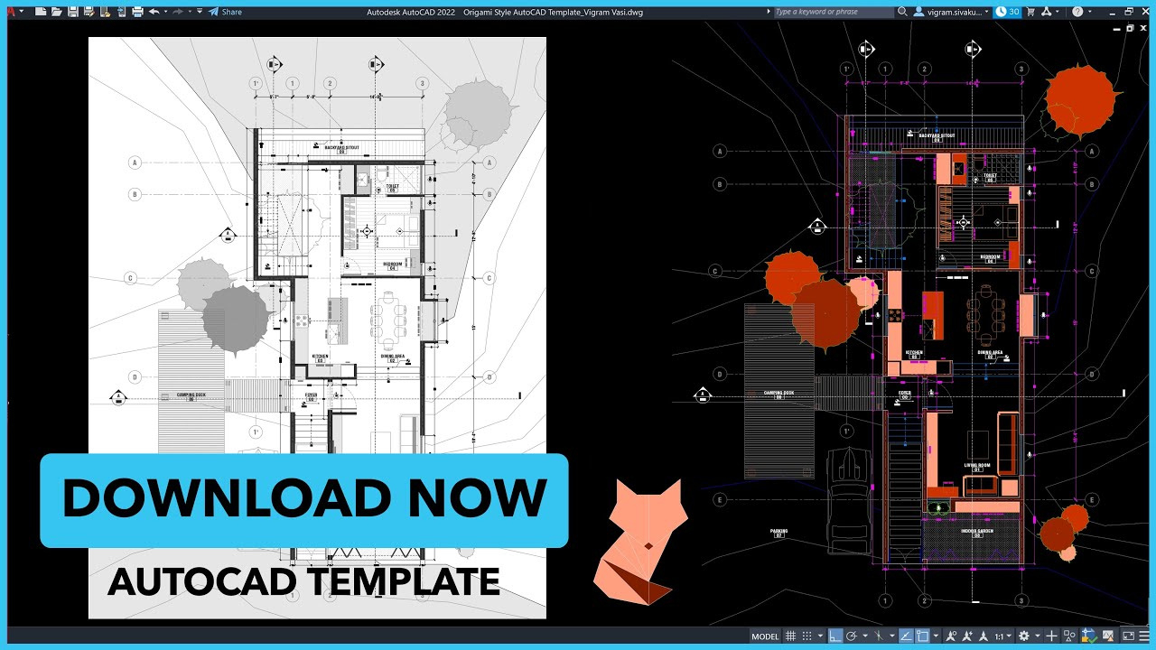 Creating Floor Plan In Autocad | Autocad Master Template | Vigram Vasi - Part - 04 intended for 30X40 Design Workshop Autocad Template File Free