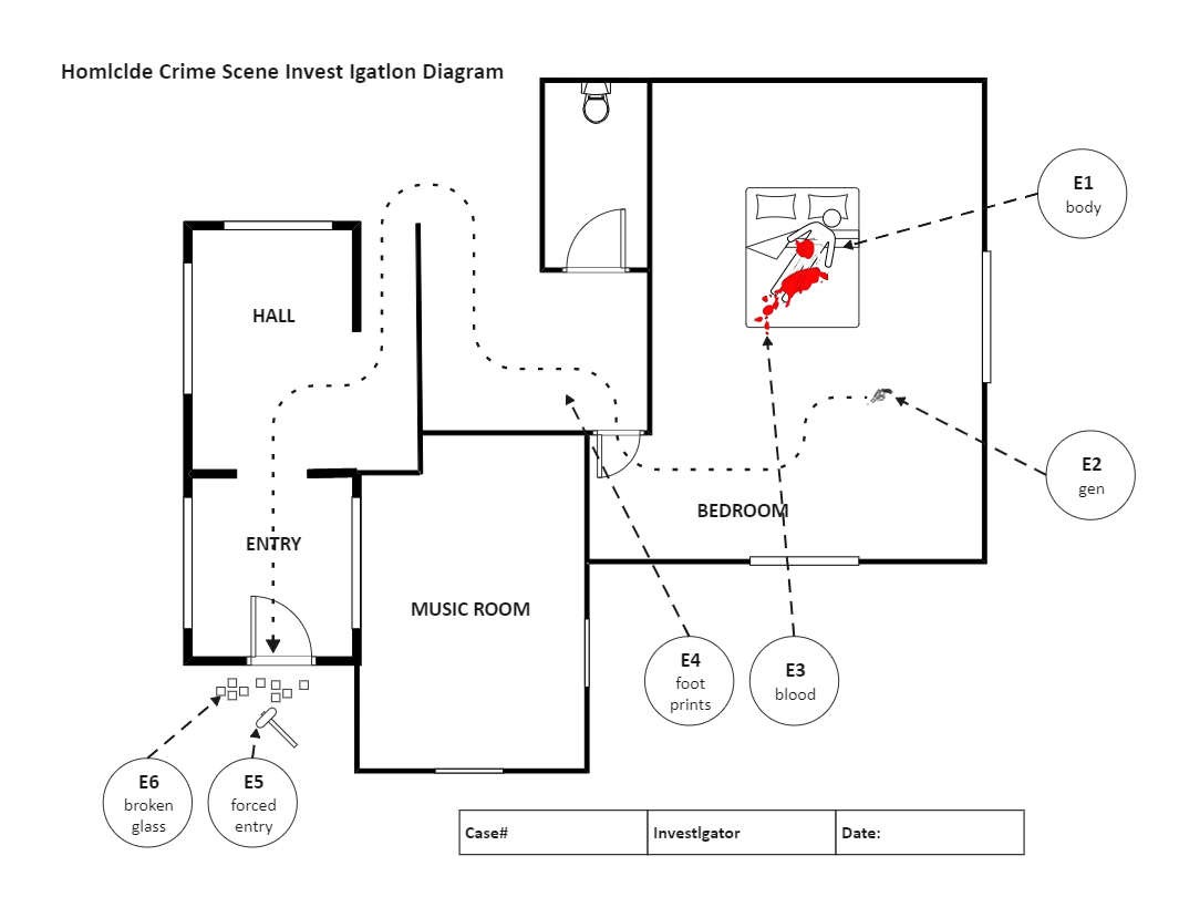 Crime Scene Diagram | Edrawmax Template intended for Free Accident Scene Diagram Templates