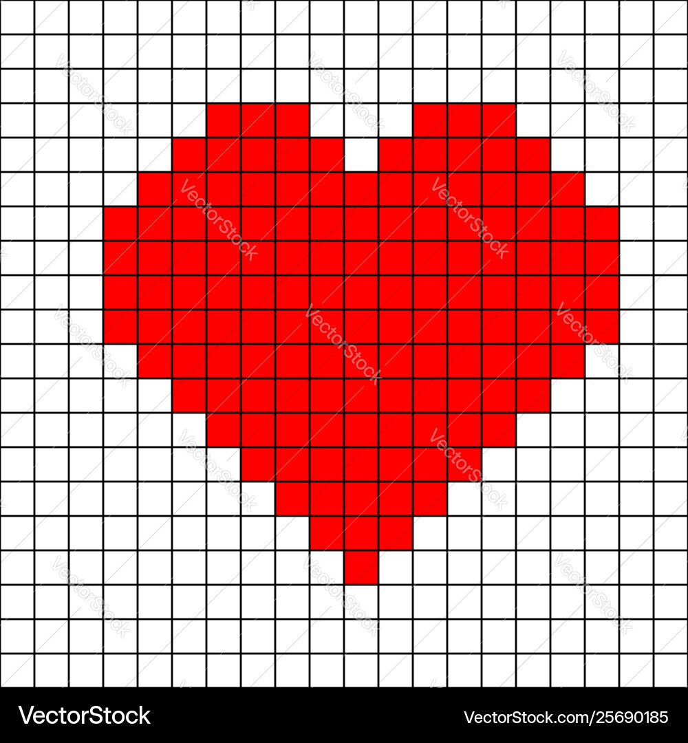 Cross-Stitch Heart Pattern Mosaic Red Royalty Free Vector with regard to Free Printable Cross Stitch Heart Patterns