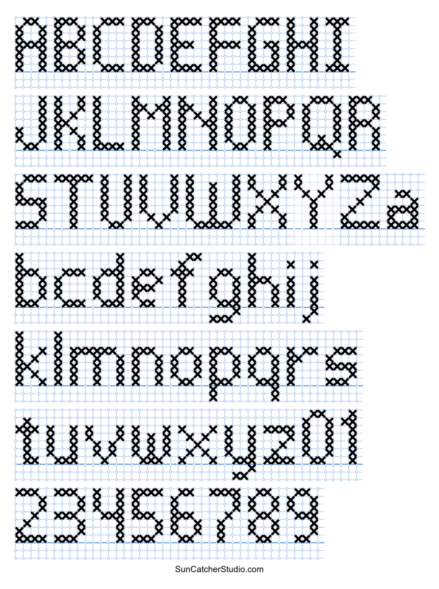 Cross Stitch Letters: Generator And Alphabet Font Patterns – Free with Cross Stitch Patterns Free Printable Letters