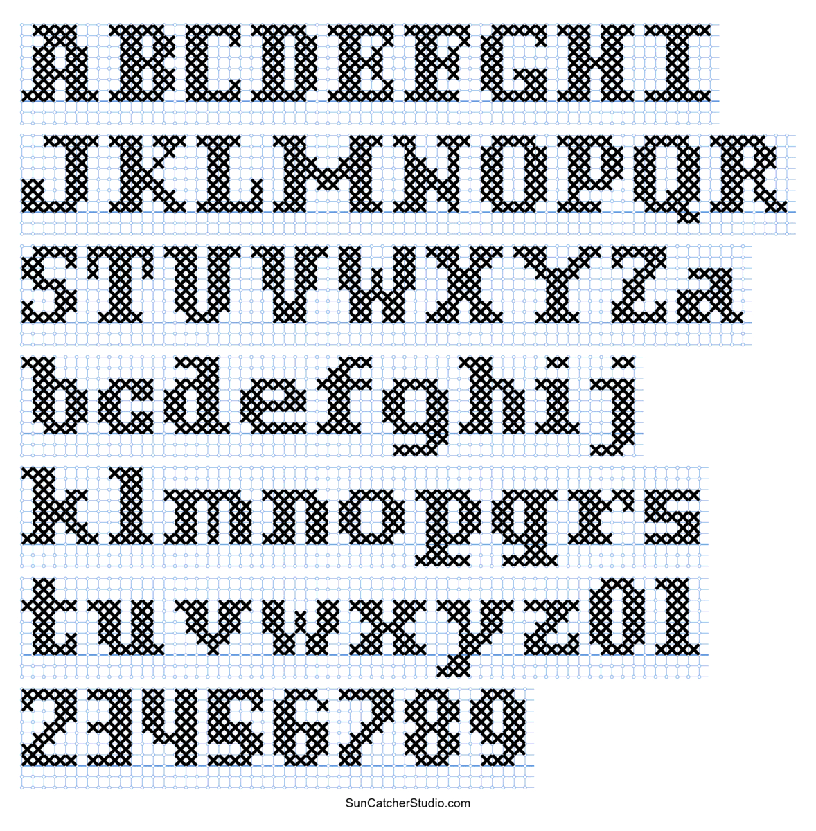 Cross Stitch Letters: Generator And Alphabet Font Patterns – Free within Free Printable Alphabet Cross Stitch Patterns