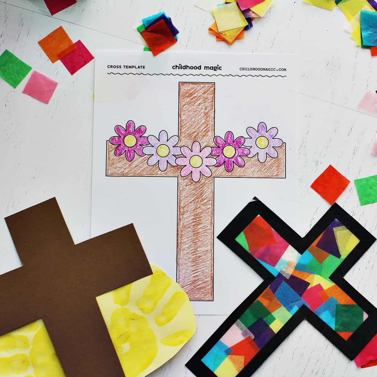 Cross Template- Free Printable - Childhood Magic with Free Printable Stained Glass Cross Patterns