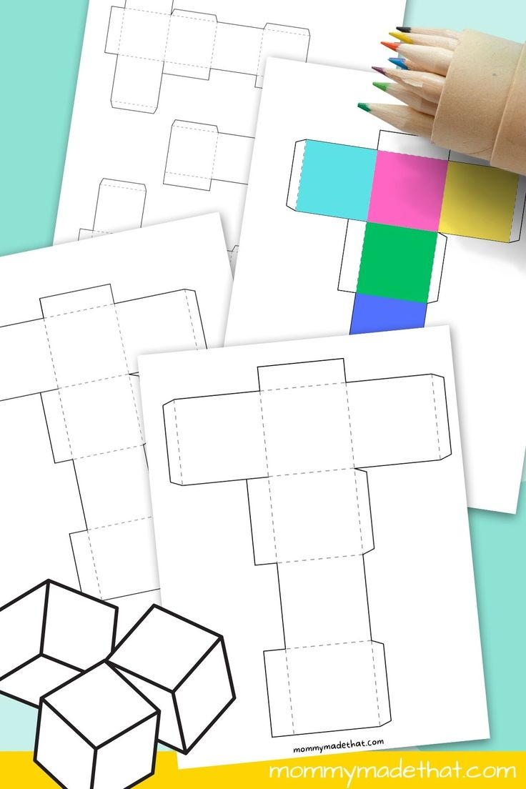 Cube Template (Free Printables!) inside Cube Cut Out Template Free