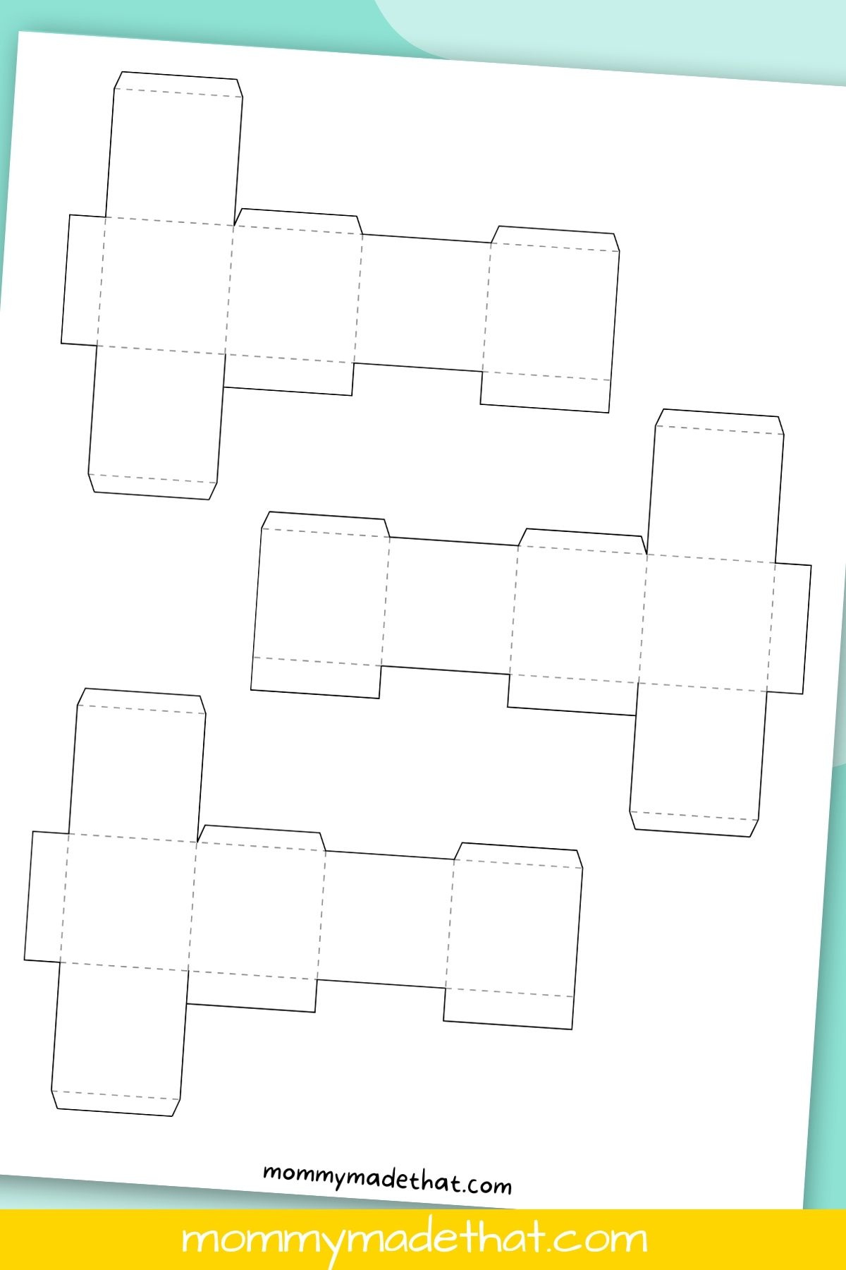 Cube Template (Free Printables!) throughout Cube Cut Out Template Free