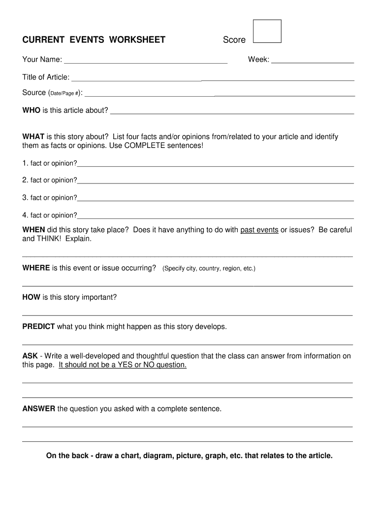 Current Events Worksheet: Fill Out &amp;amp; Sign Online | Dochub within Free Printable Current Events Worksheets