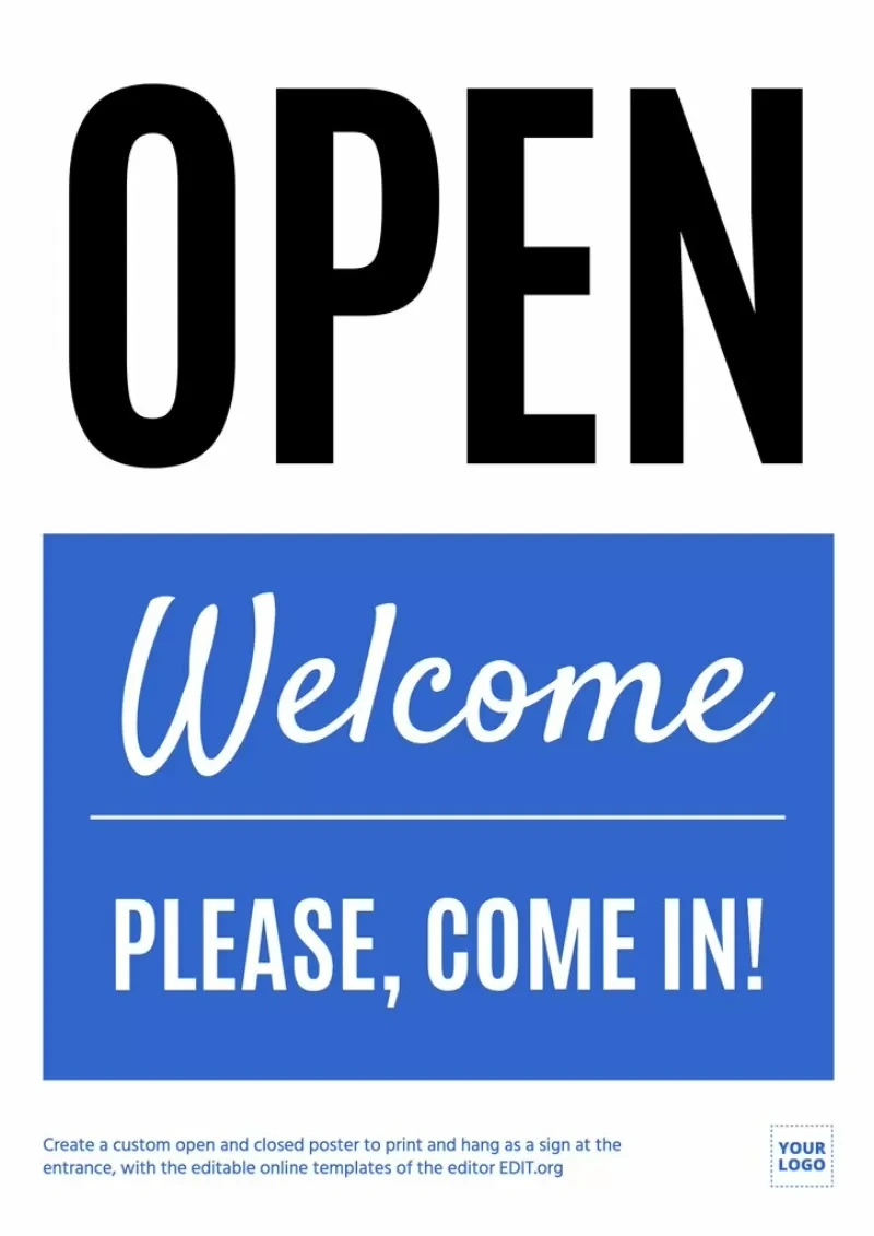 Customizable Open / Closed Signs To Print pertaining to Free Online Printable Signs