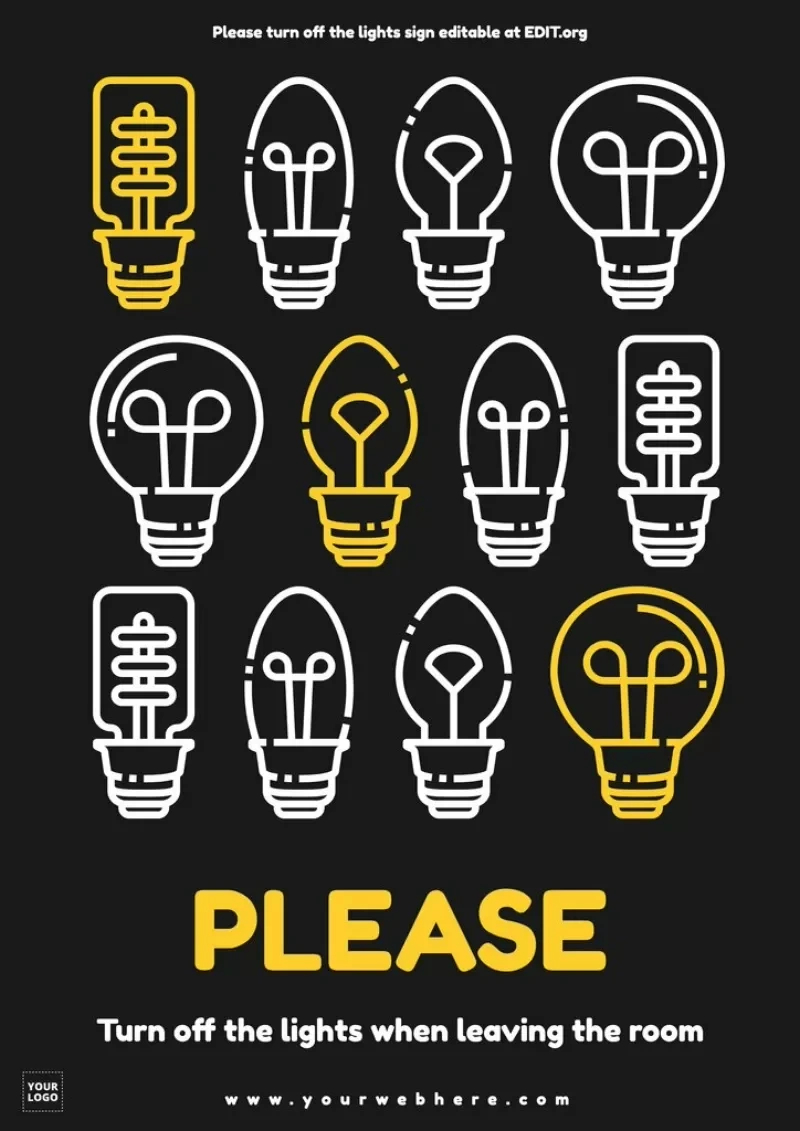 Customize Free Turn Off The Lights Signs regarding Free Printable Turn Off Light Signs