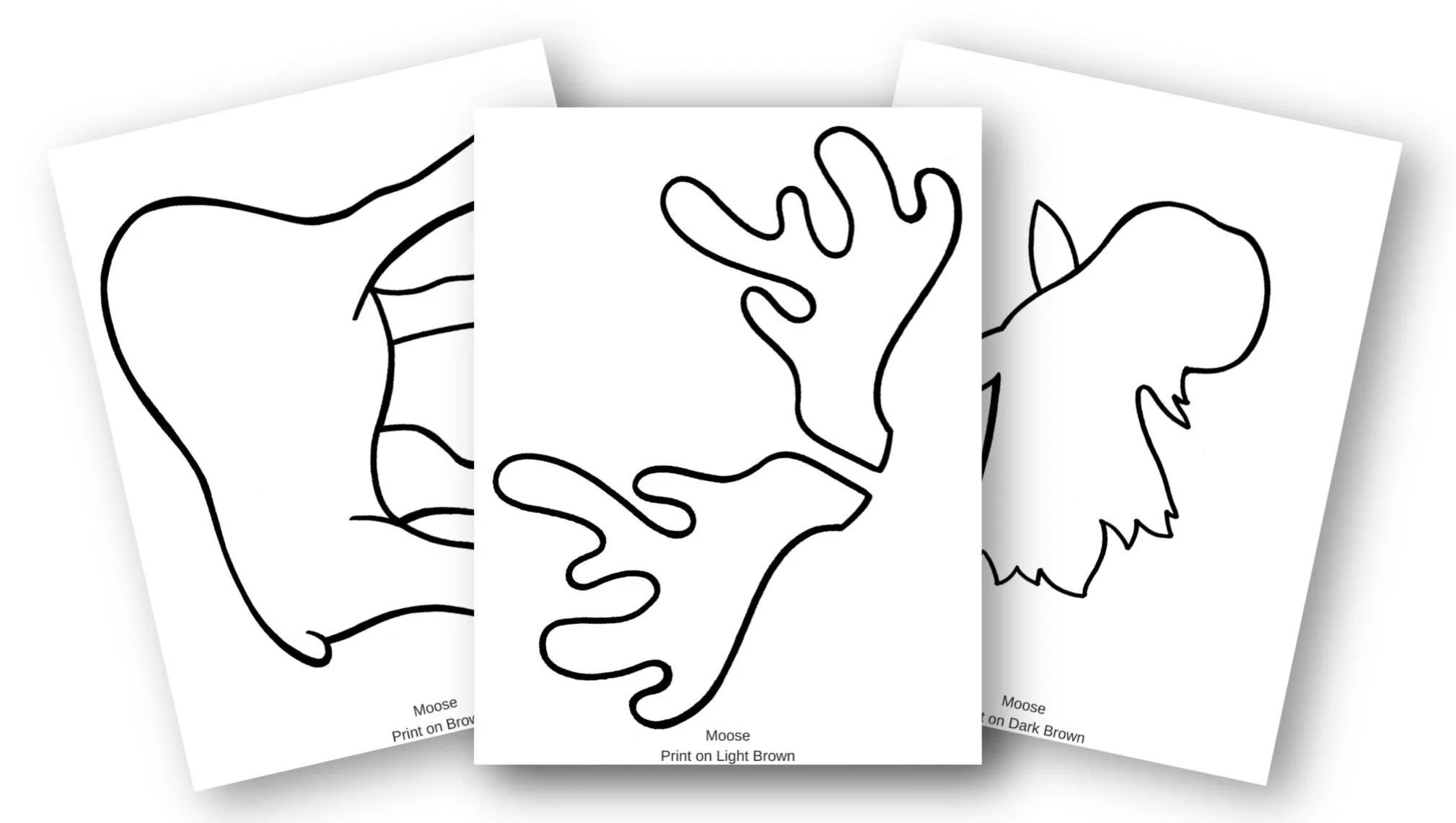 Cut And Paste Moose Craft For Kids With Free Template – Simple Mom intended for Moose Templates Free