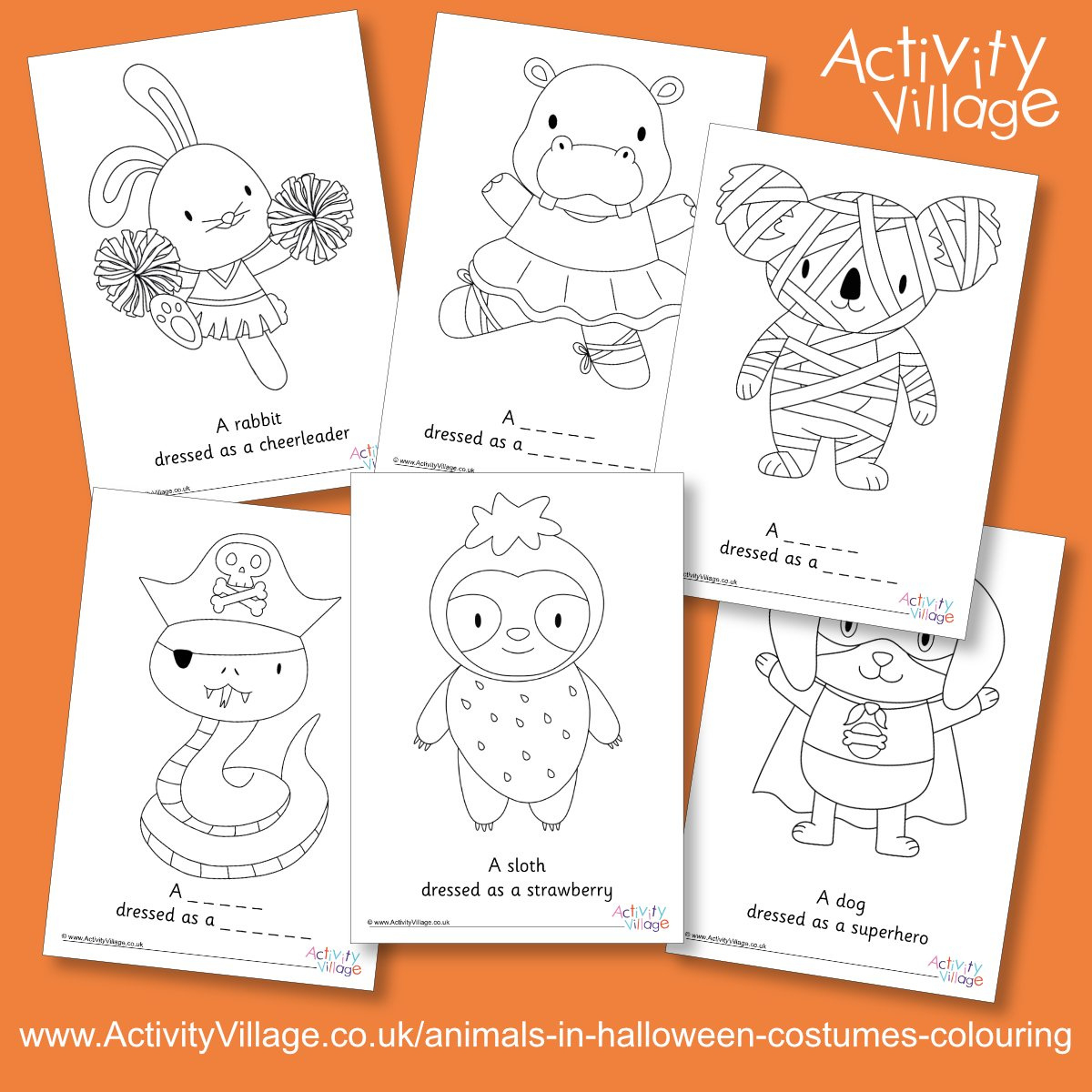 Cute New Animals In Costumes Colouring Pages intended for Activityvillage Co Uk Free Printables