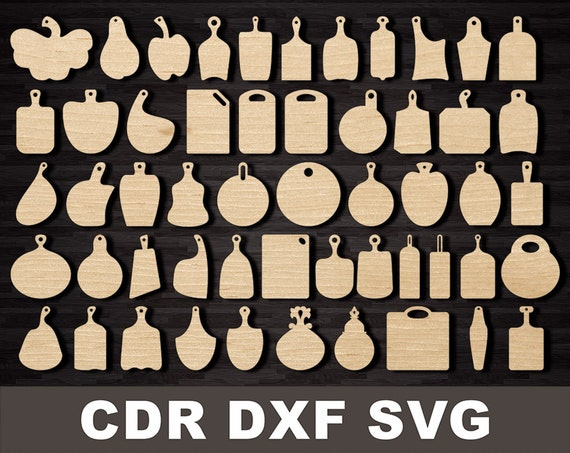 Cutting Board Set Vector Template Cnc Cutting File, Silhouette For throughout Stencil Printable Cutting Board Templates