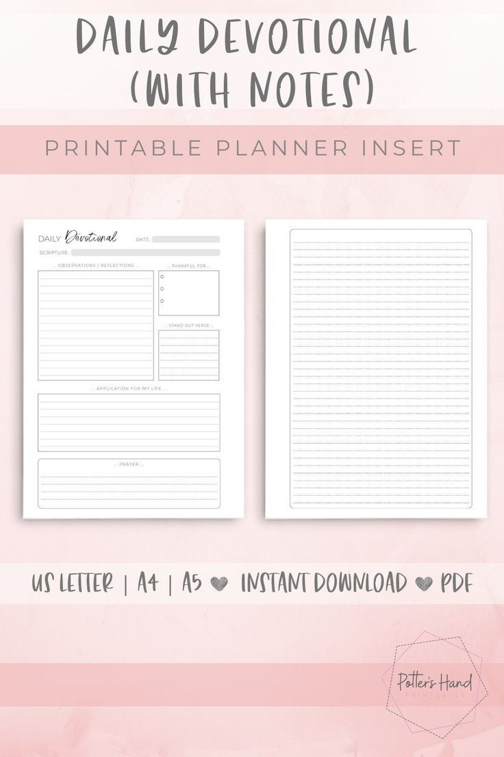 Daily Devotional Bible Journaling Printable Bible Study | Etsy throughout Free Printable Daily Devotions