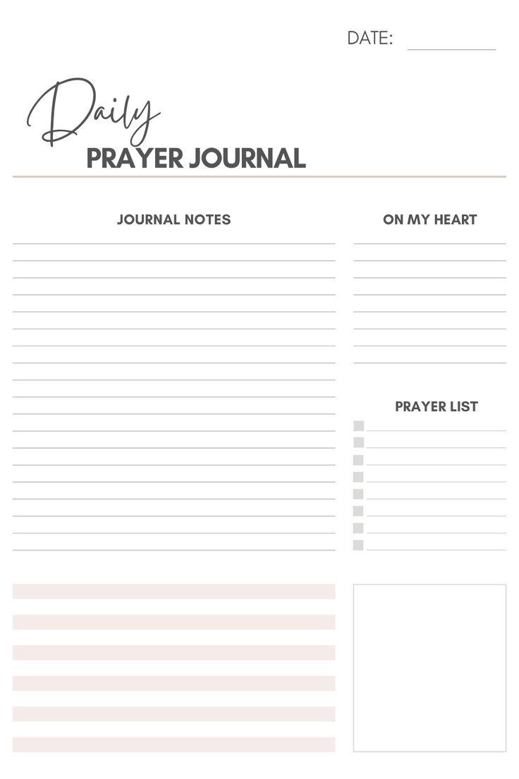 Daily Journal Layout Free Printable regarding Free Printable Daily Devotions