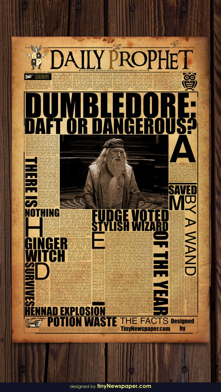 Daily Prophet Newspaper Template Harry Potter Word inside Free Daily Prophet Template